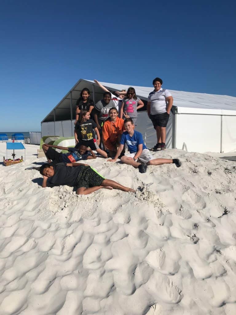 Sharons Class at the Beach